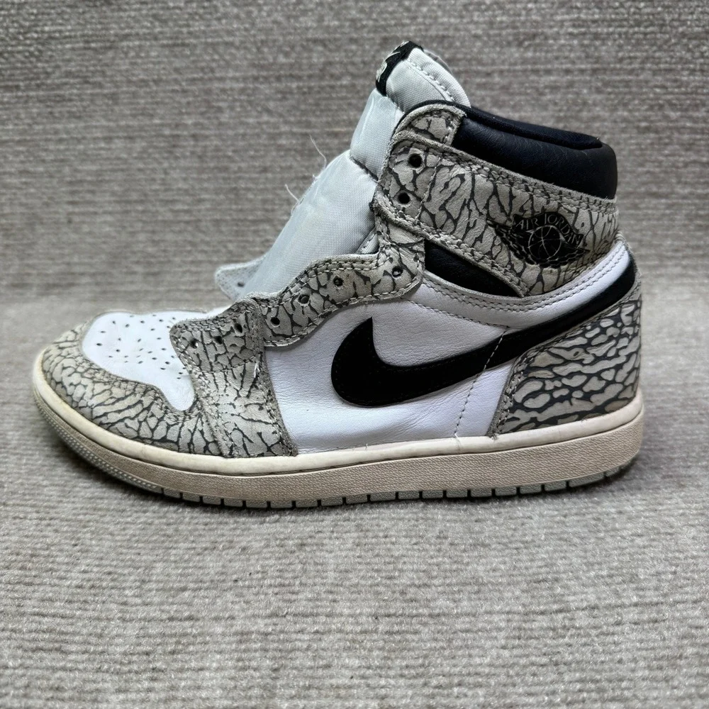 Nike Air Jordan 1 Retro High White Cement Kids‎ 7 White DZ5485-052